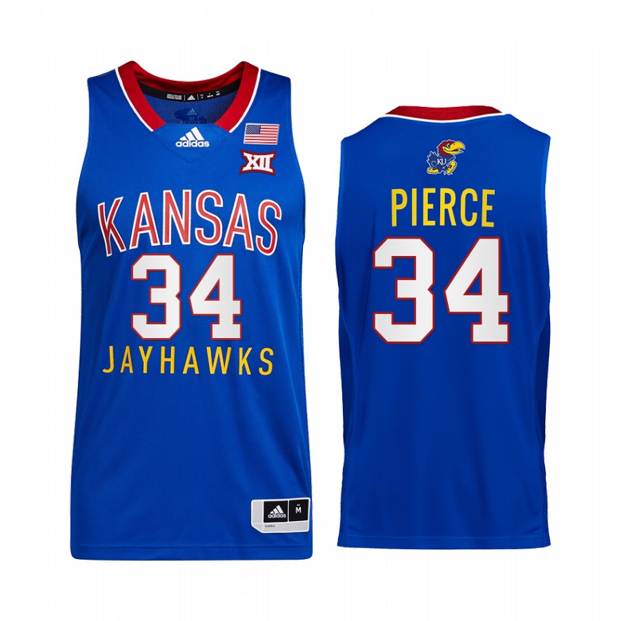 Paul Pierce Kansas Jayhawks Royal Jersey College Throwback