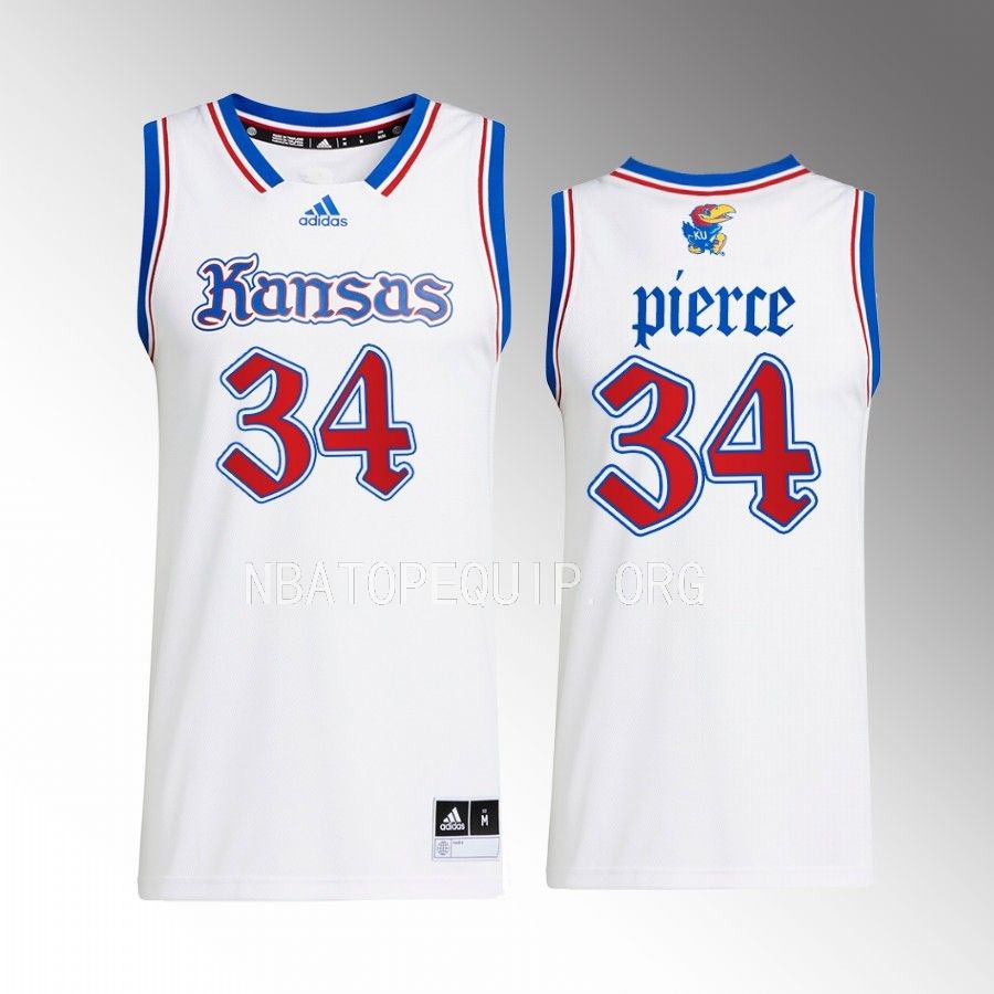 Paul Pierce Kansas Jayhawks White Jersey Swingman
