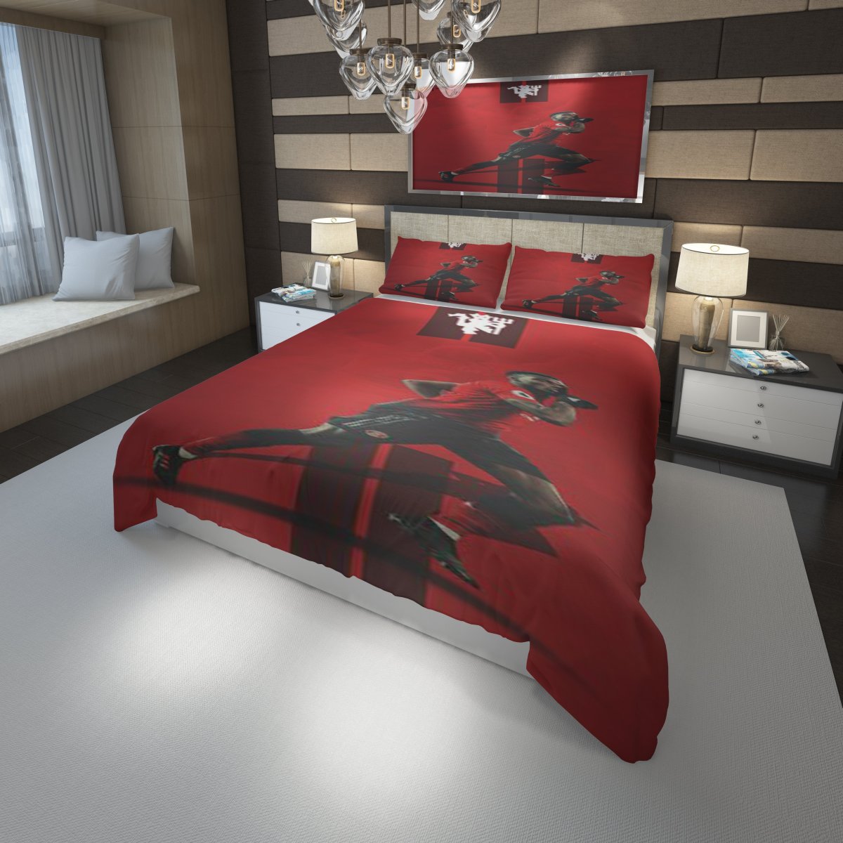 Paul Pogba Manchester F.C. 3D Customized Duvet Cover Bedding Set