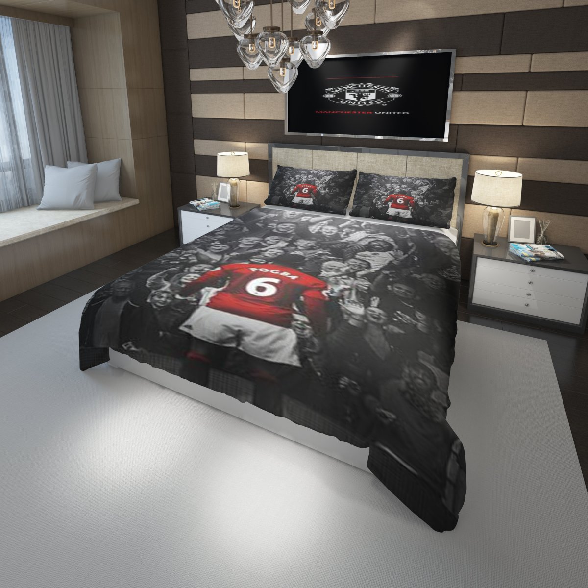 Paul Pogba Manchester F.C. 3D Customized Duvet Cover Bedding Set
