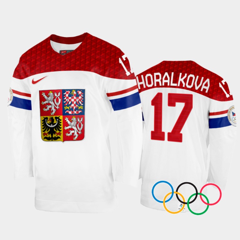 Pavlina Horalkova Czech Republic Women's White Home Jersey 2022 Winter Olympics