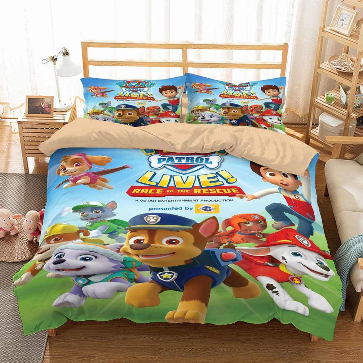 Paw Patrol 3D Customized Duvet Cover Bedding Set