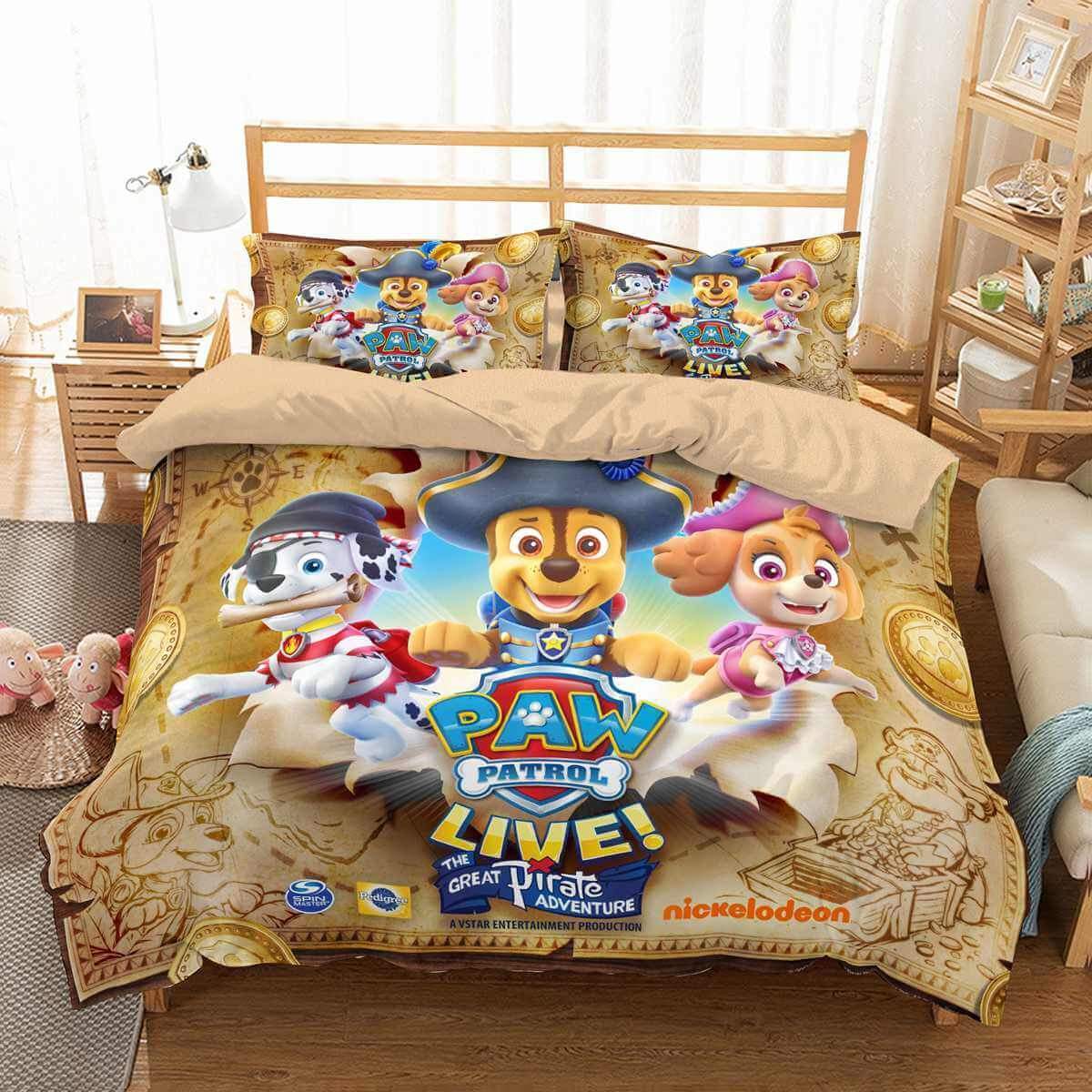 Paw Patrol 3D Customized Duvet Cover Bedding Set