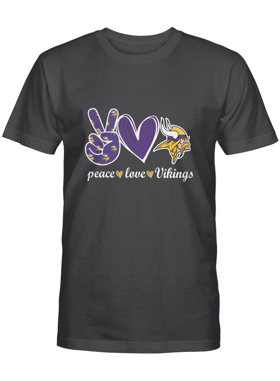 Peace, Love, Minnesota Vikings T-shirt