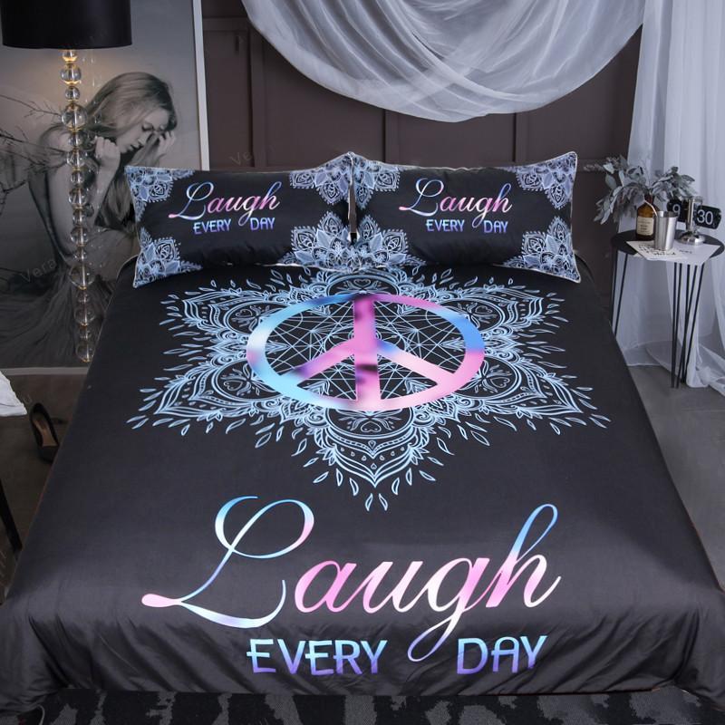 Peace Symbol Duvet Cover Bedding Set