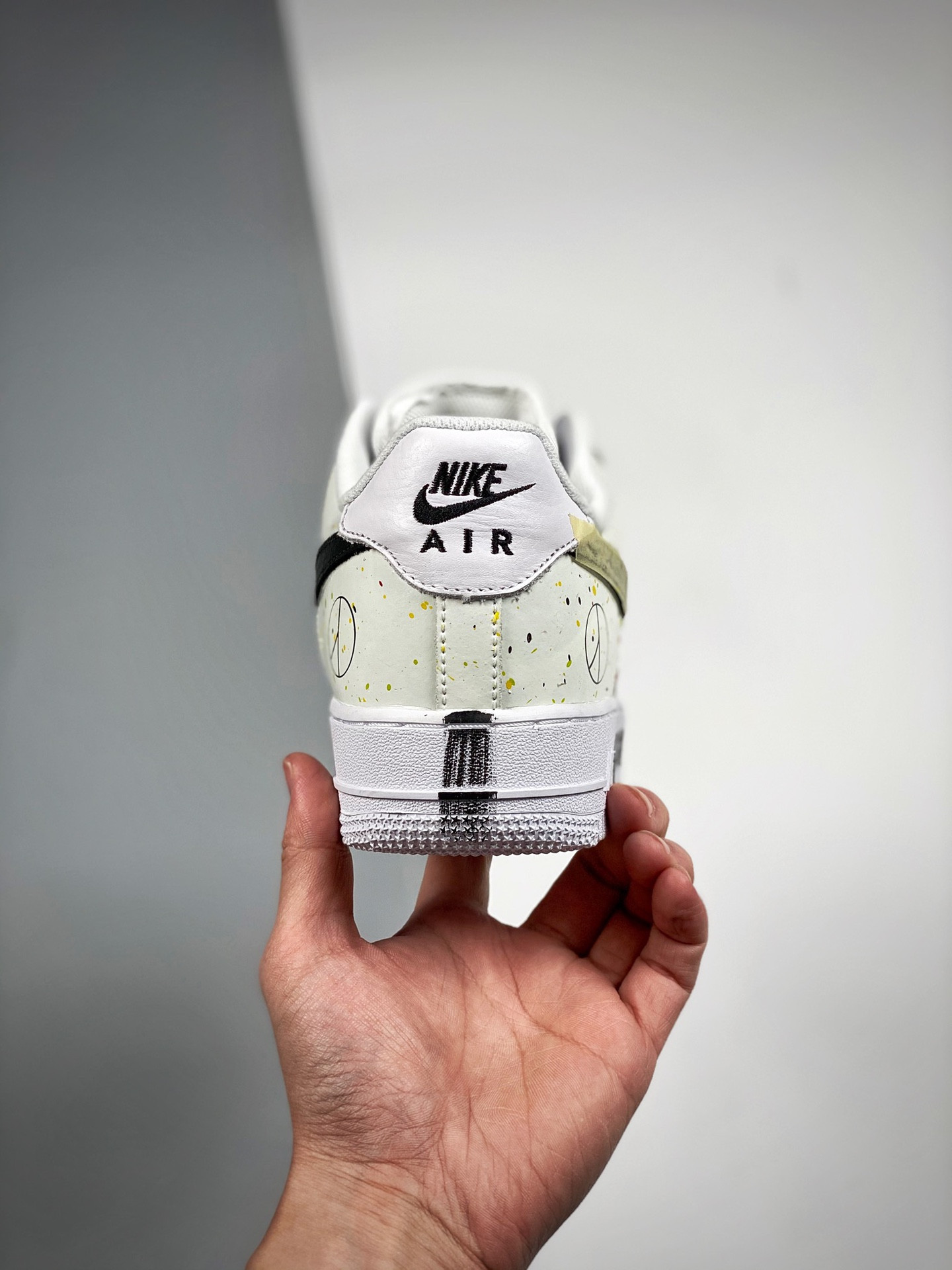 PEACEMINUSONE x Nike Air Force 1 Low Custom White Black For Sale
