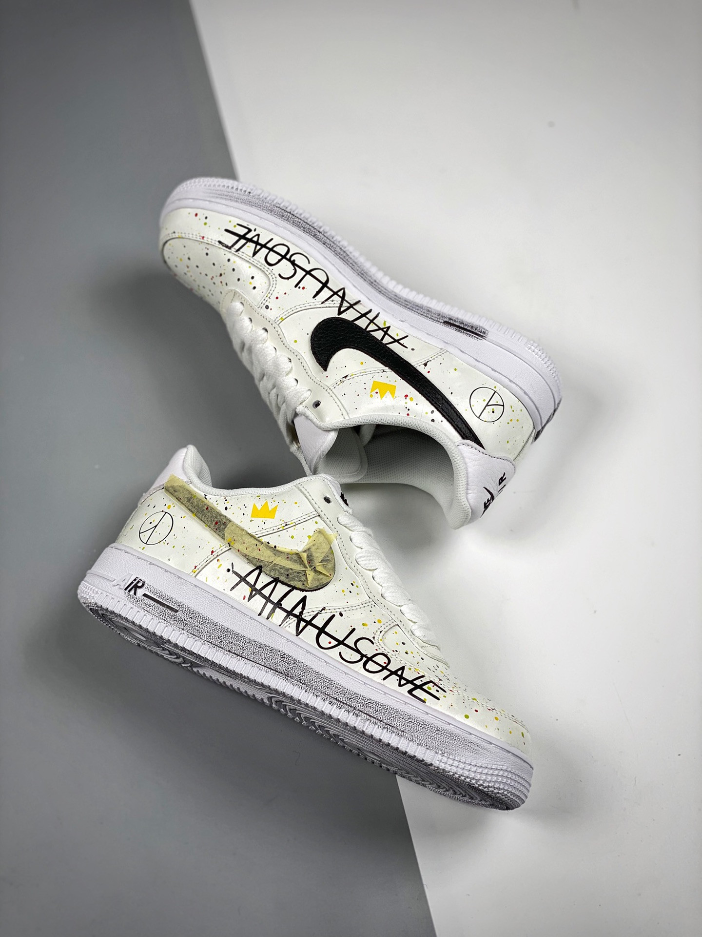 PEACEMINUSONE x Nike Air Force 1 Low Custom White Black For Sale