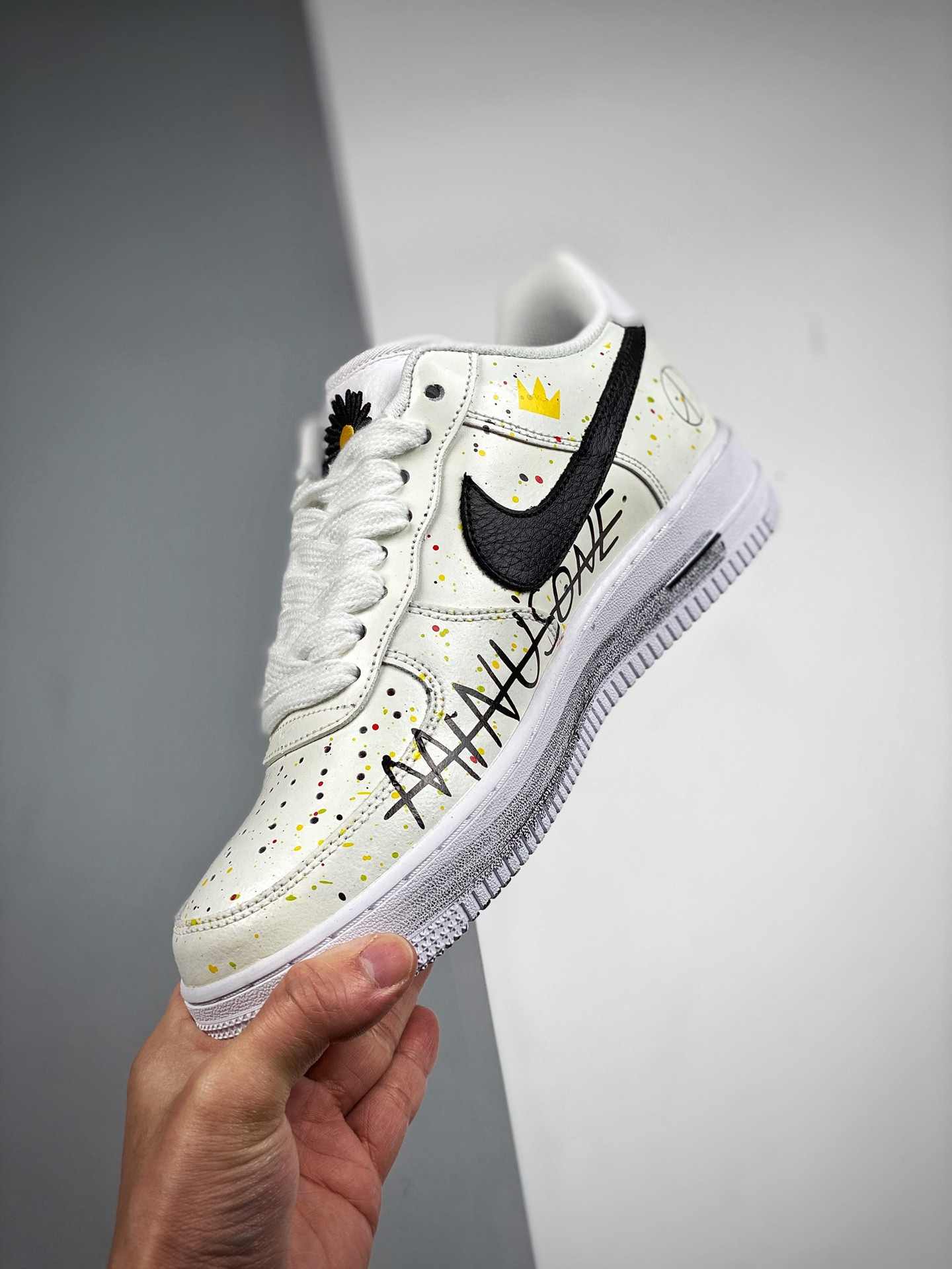PEACEMINUSONE x Nike Air Force 1 Low Custom White Black For Sale
