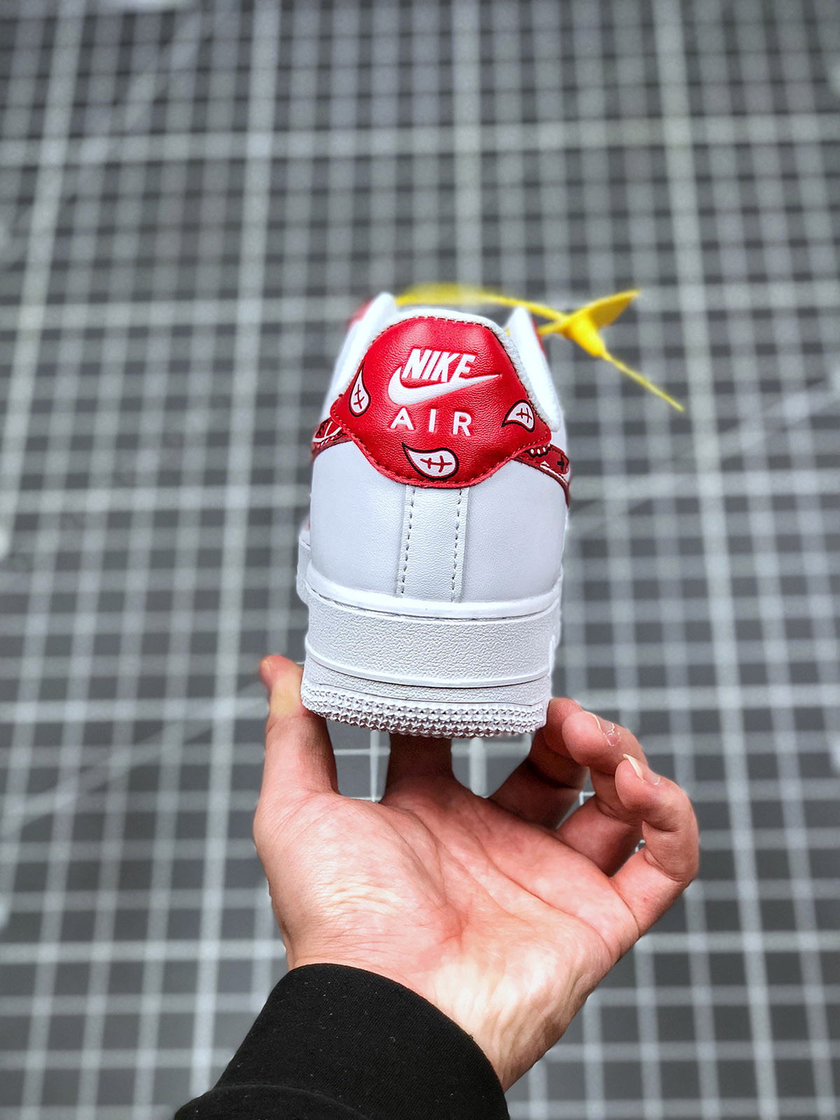 PEACEMINUSONE x Nike Air Force 1 Low Custom White Red For Sale