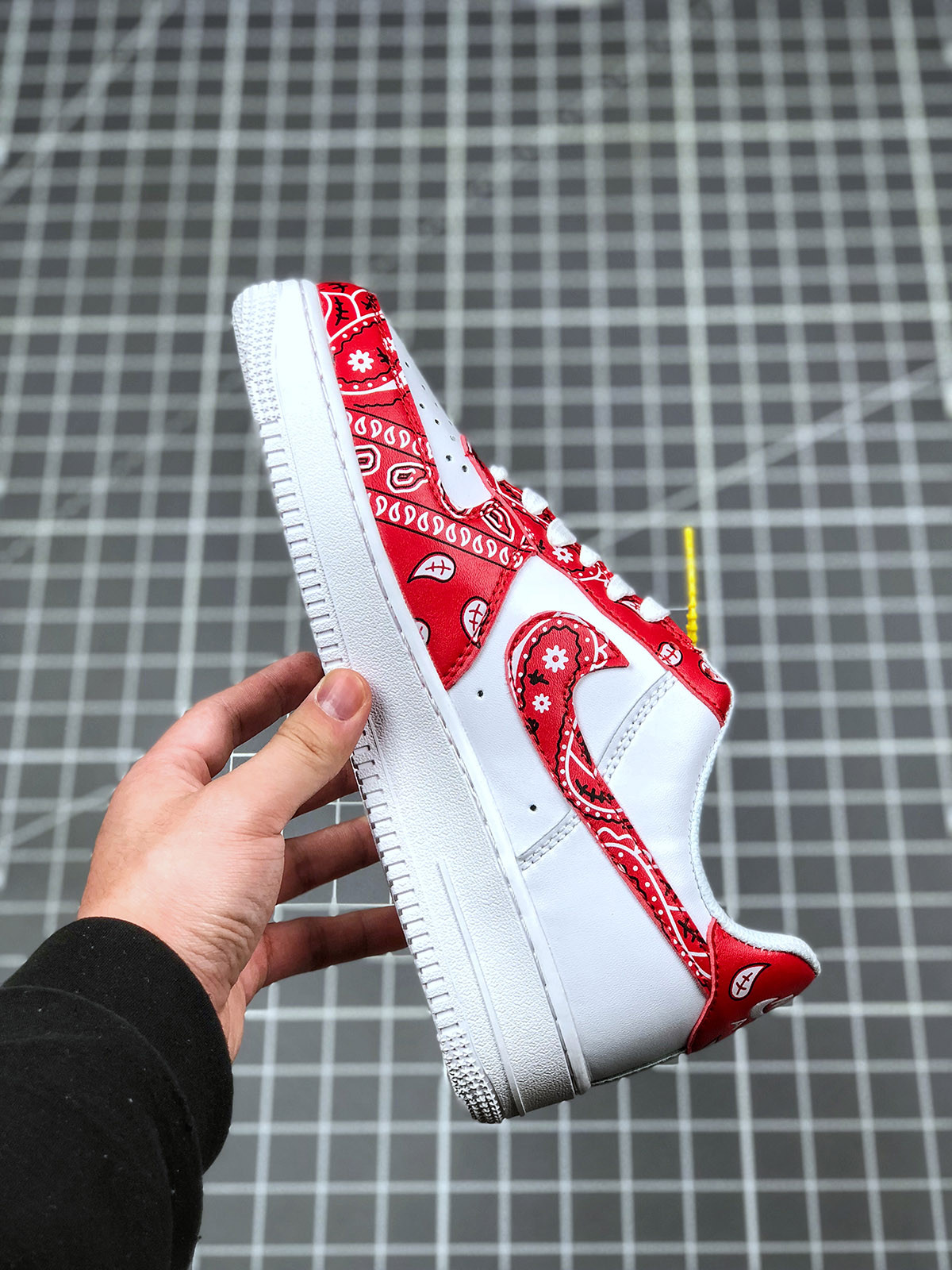 PEACEMINUSONE x Nike Air Force 1 Low Custom White Red For Sale