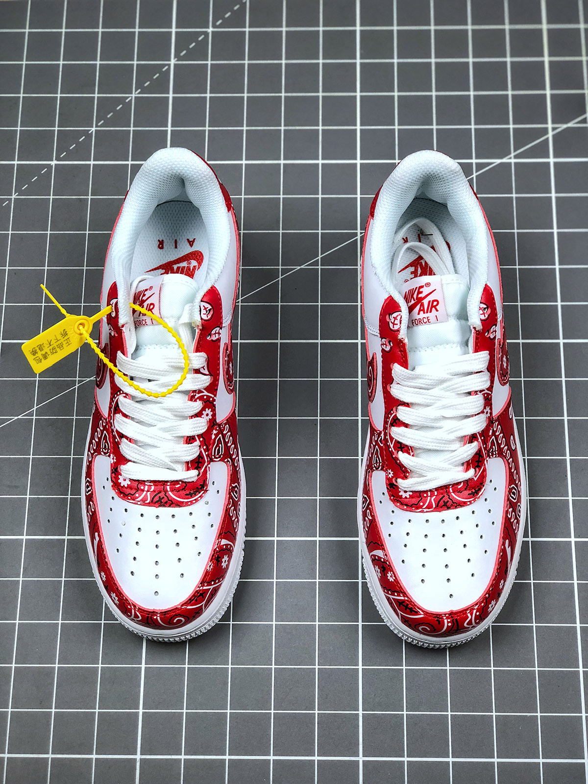 PEACEMINUSONE x Nike Air Force 1 Low Custom White Red For Sale