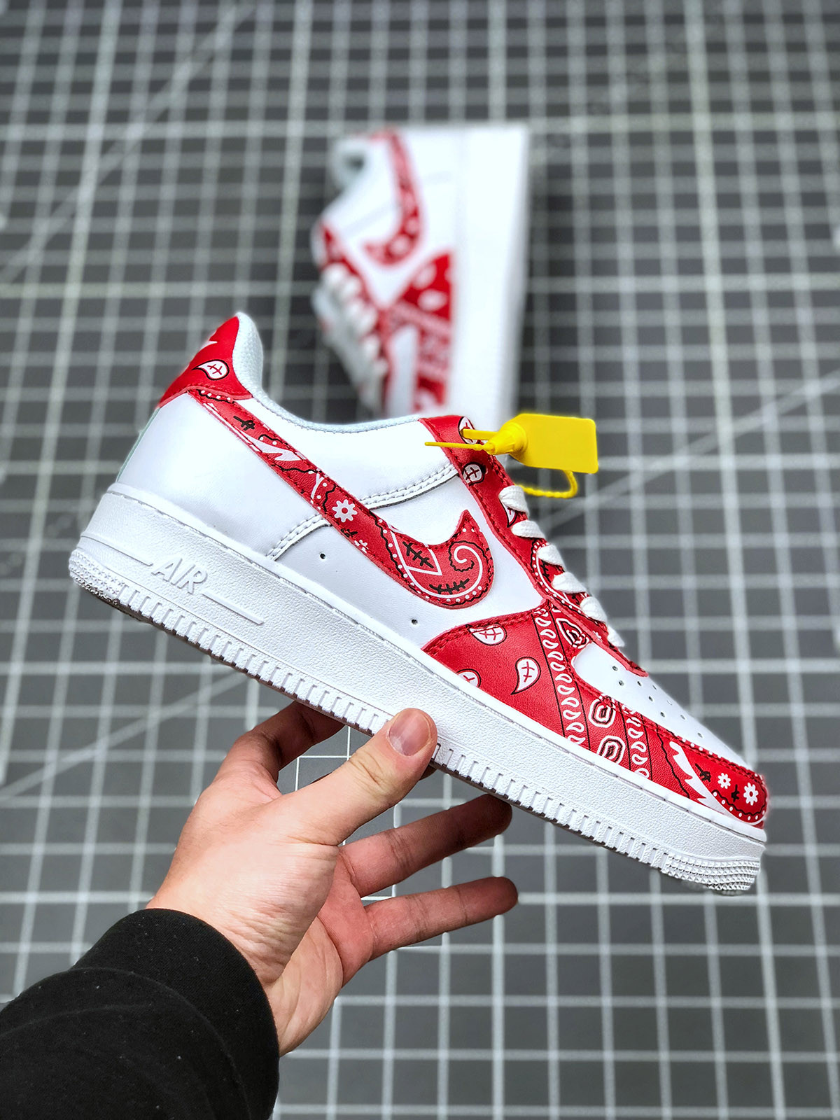 PEACEMINUSONE x Nike Air Force 1 Low Custom White Red For Sale