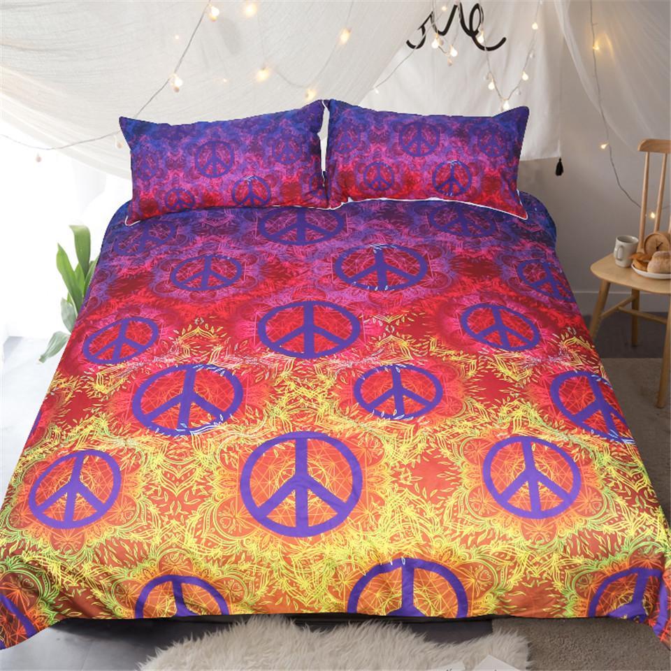 Peaceymbol Colorful3D Customized Duvet Cover Bedding Set