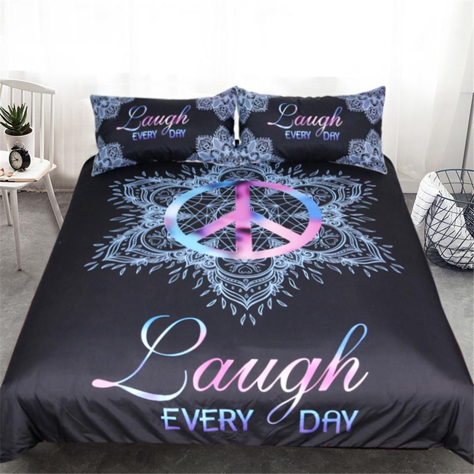 Peaceymbol Lotus Romantic 3D Customized Duvet Cover Bedding Set