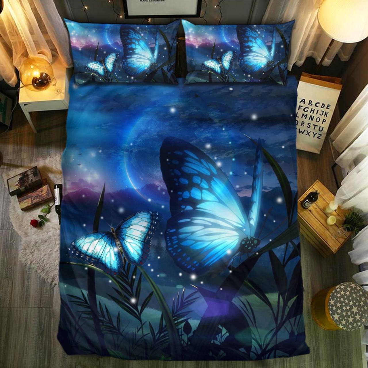 Pecial Butterfly Collection Customized Duvet Cover Bedding Set