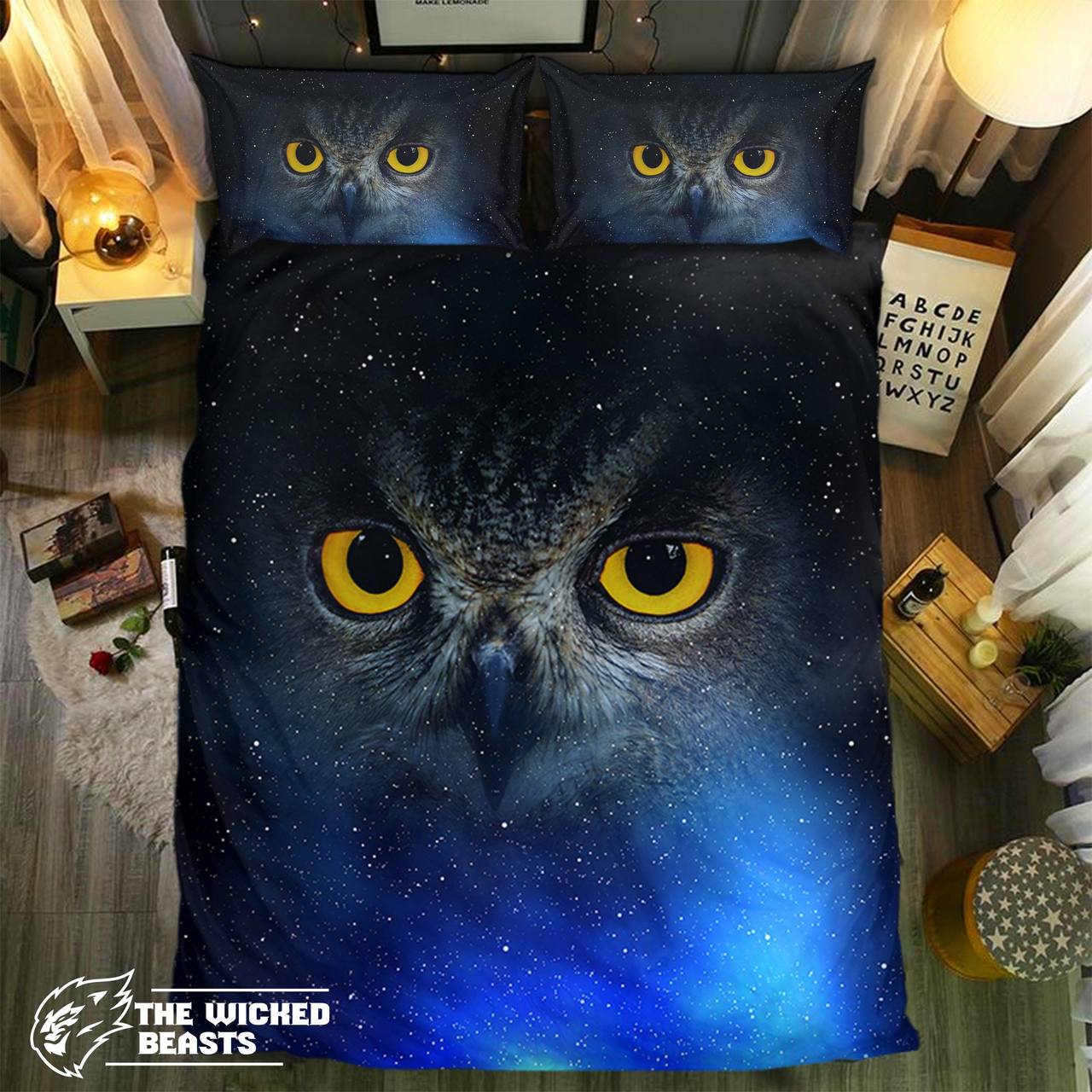 Pecial Owl Collection Customized Duvet Cover Bedding Set