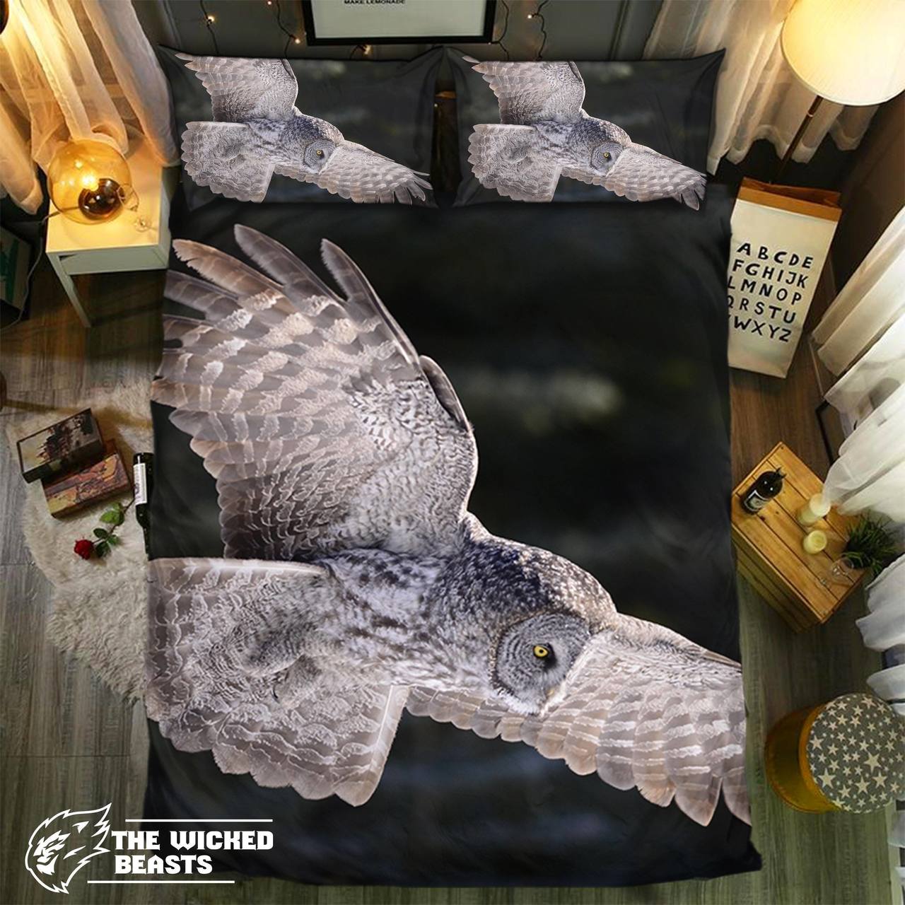 Pecial Owl Collection Customized Duvet Cover Bedding Set
