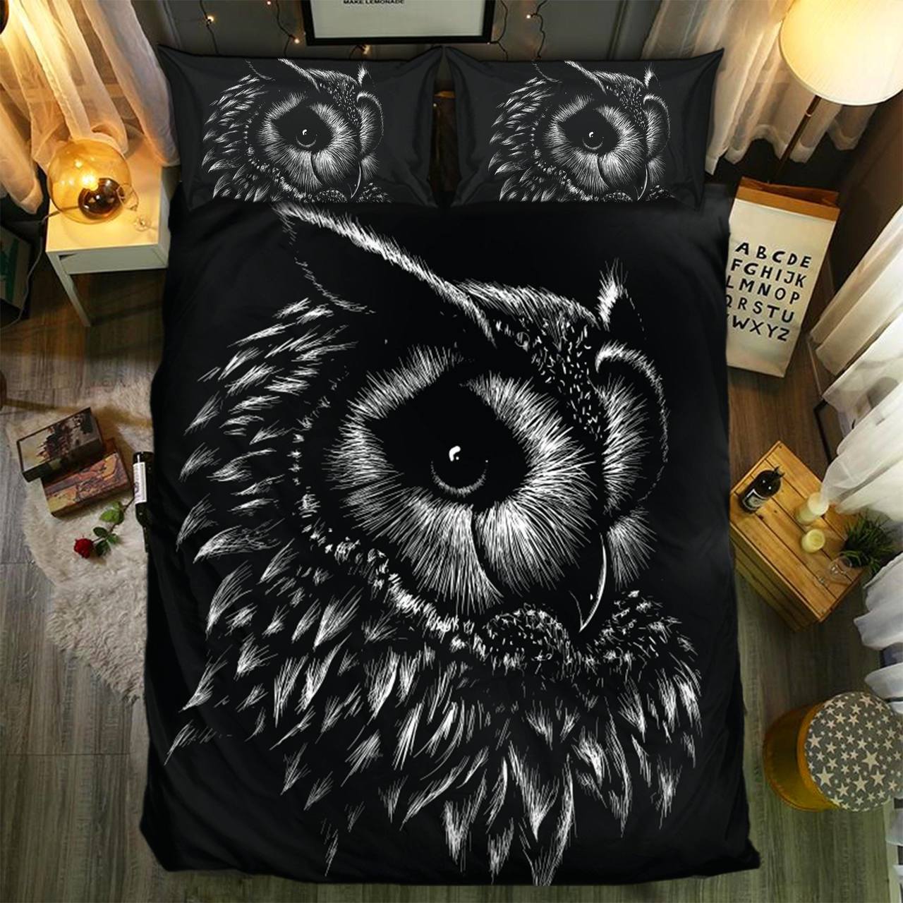 Pecial Owl Collection Customized Duvet Cover Bedding Set