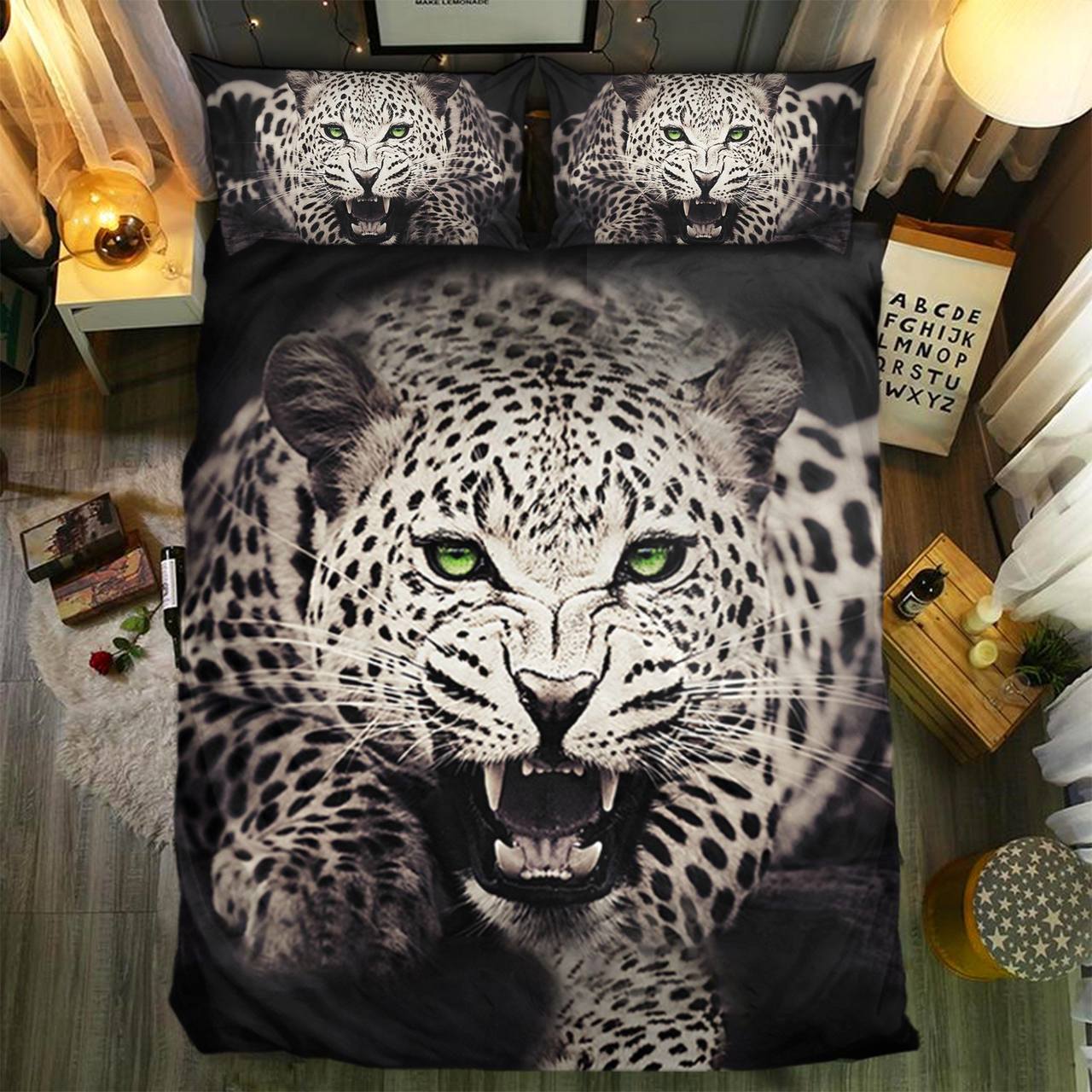 Pecial Panther 3D Customized Duvet Cover Bedding Set
