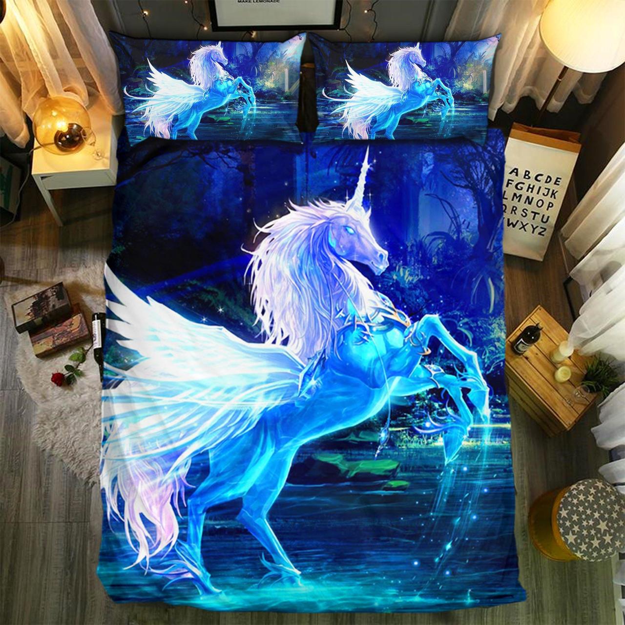 Pecial Unicorn 3D Customized Duvet Cover Bedding Set
