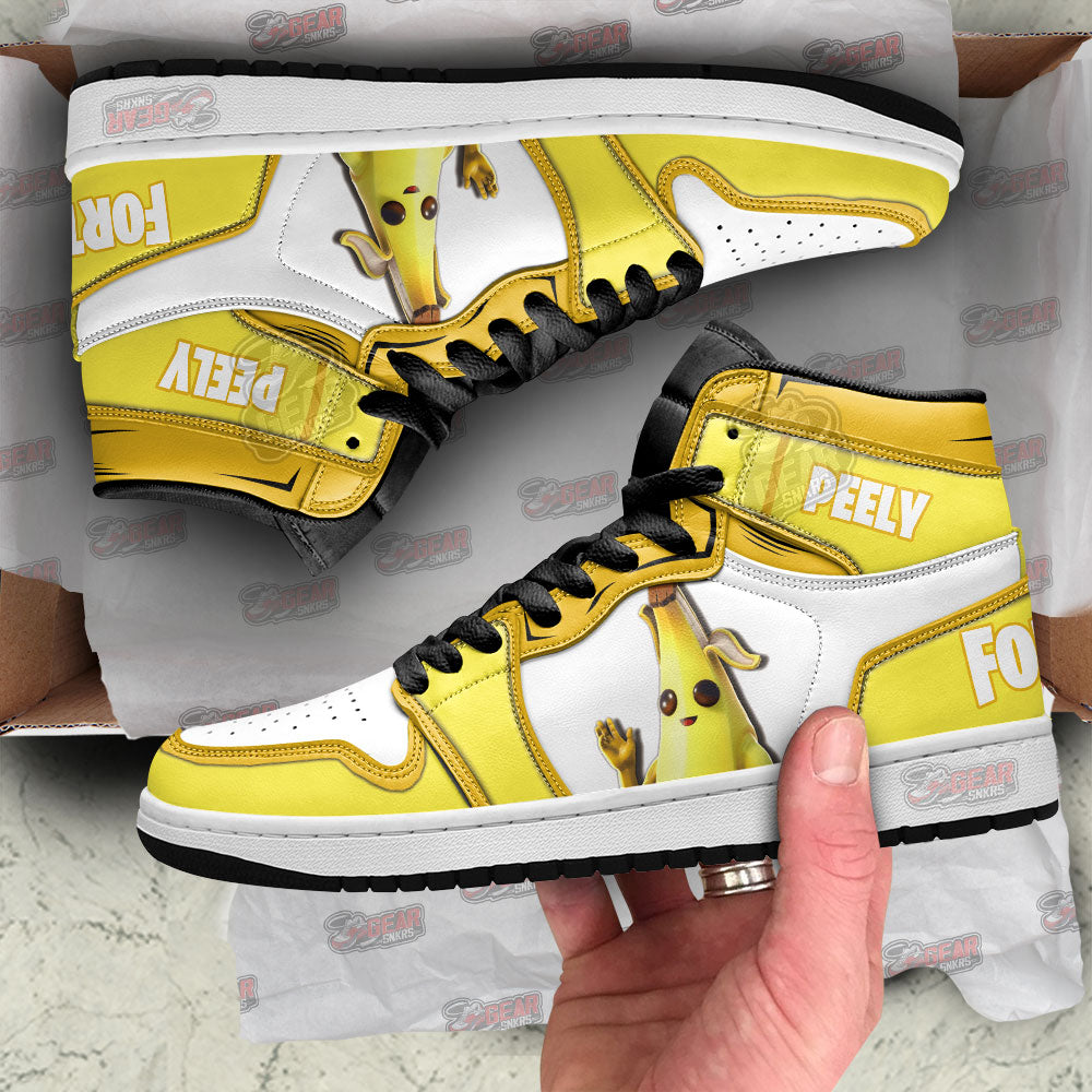 Peely Skin Fortnite JD Sneakers Shoes For Fans, Air Jordan Hightop