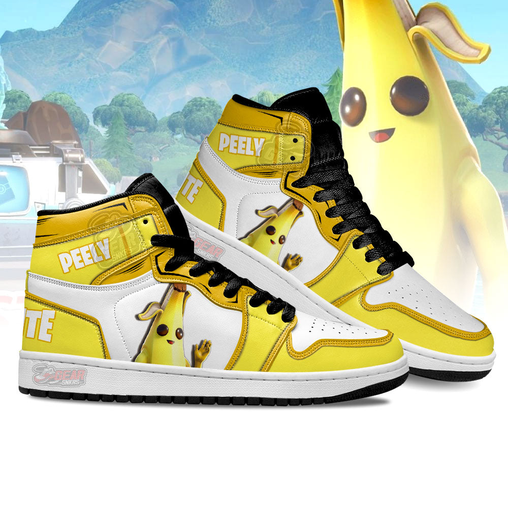 Peely Skin Fortnite JD Sneakers Shoes For Fans, Air Jordan Hightop