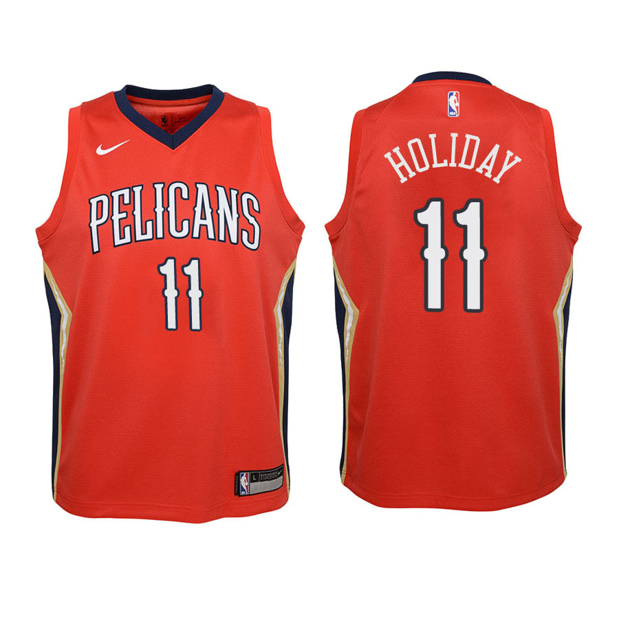Pelicans Youth Jrue Holiday #11 Statement Edition Red Jersey
