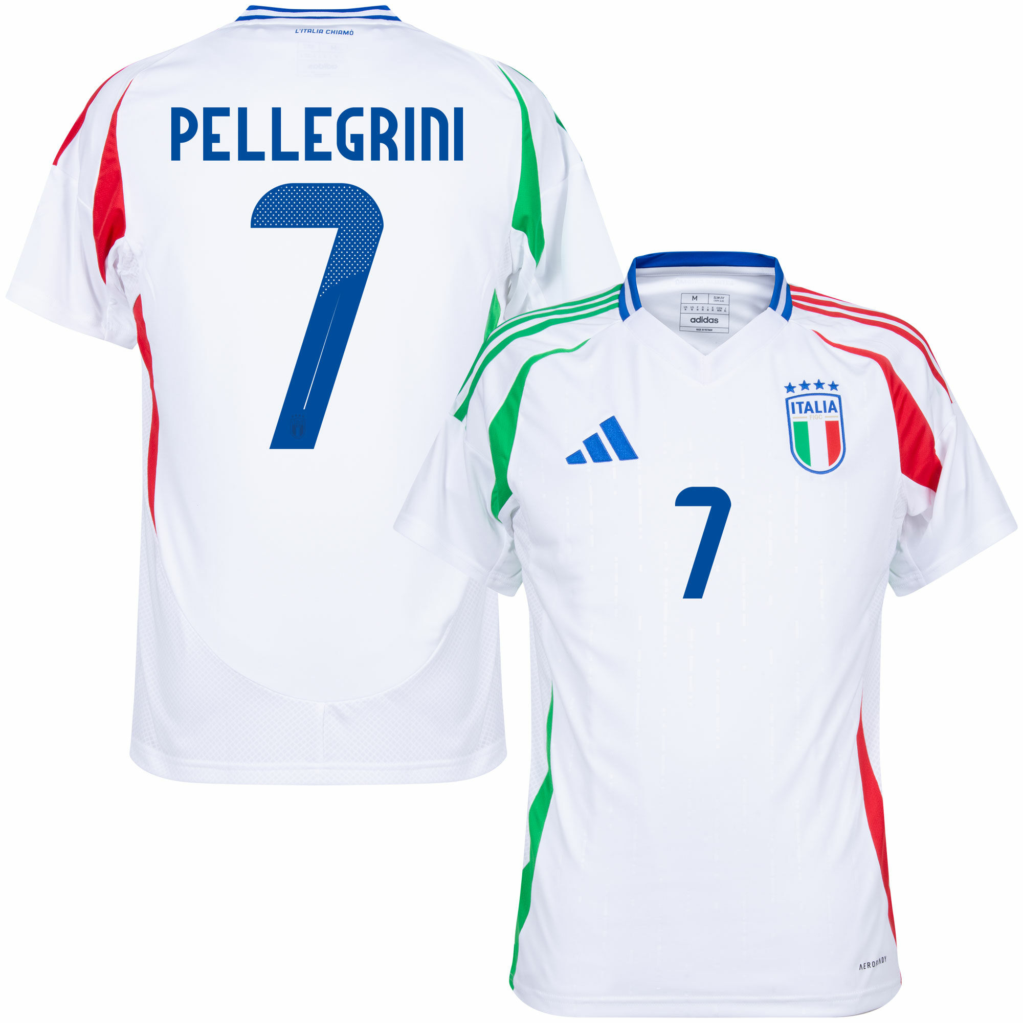 Pellegrini Men's Italy 2024 Stadium Away Soccer Jersey