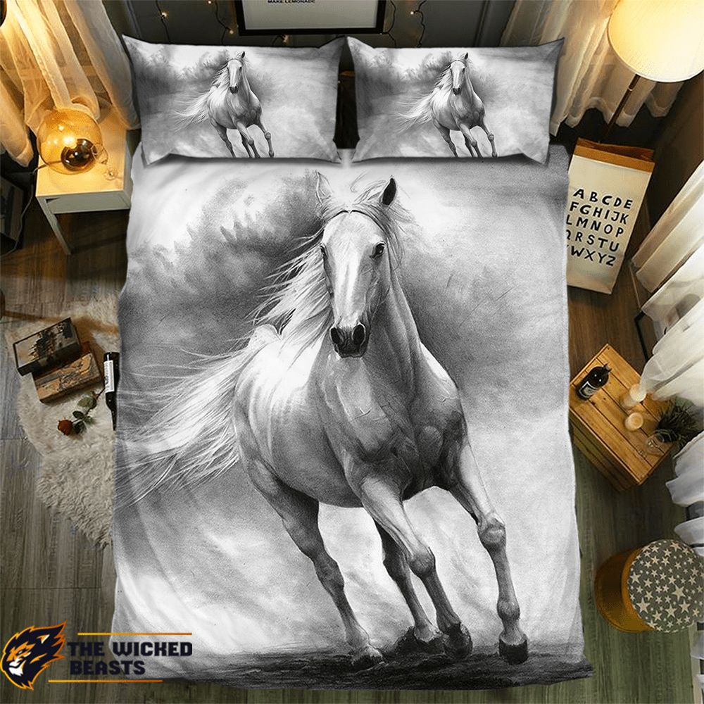 Pencililver Horse 3D Customized Duvet Cover Bedding Set