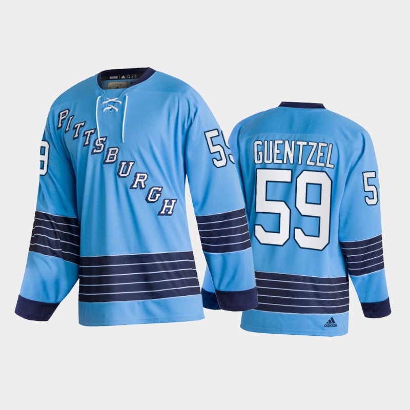 Penguins Jake Guentzel #59 Team Classics Blue Heritage Jersey