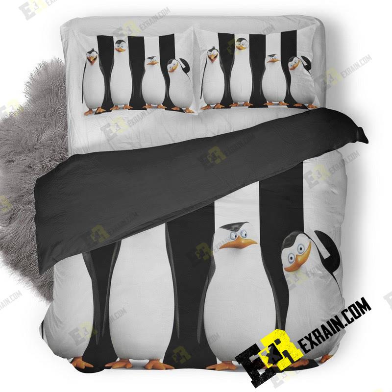 Penguins Of Madagascar Movie Hd Desktop 3D Customized Duvet Cover Bedding Set