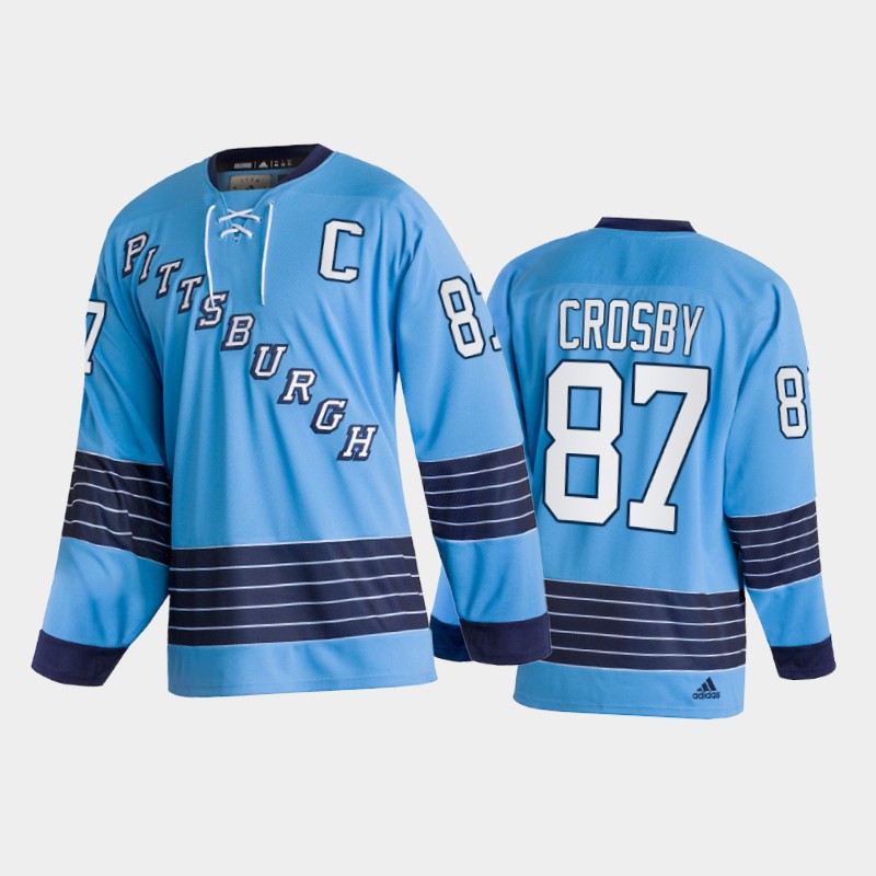Penguins Sidney Crosby #87 Team Classics Blue Heritage Jersey