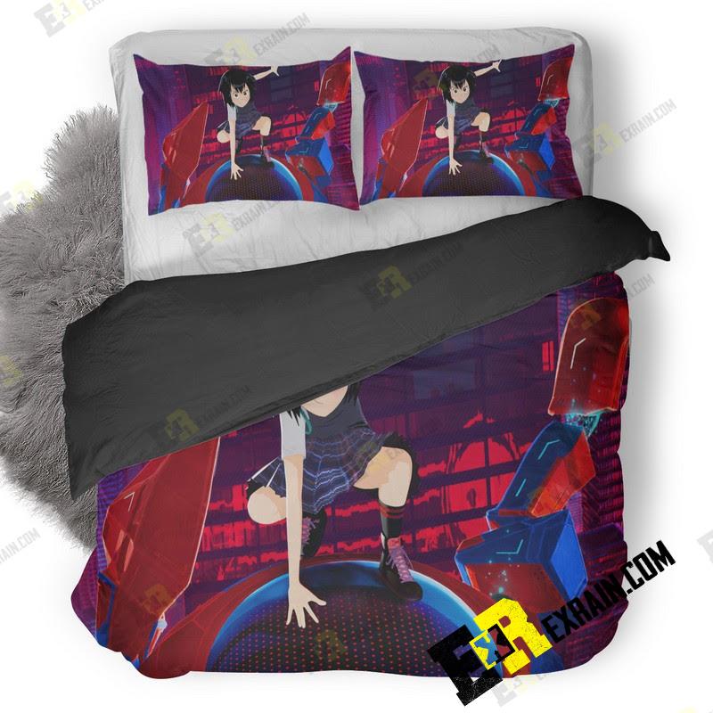 Peni Parker And Sp Dr In Spider Man Into The Spider Verse Official Poster 5K Dq 3D Customized Duvet Cover Bedding Set