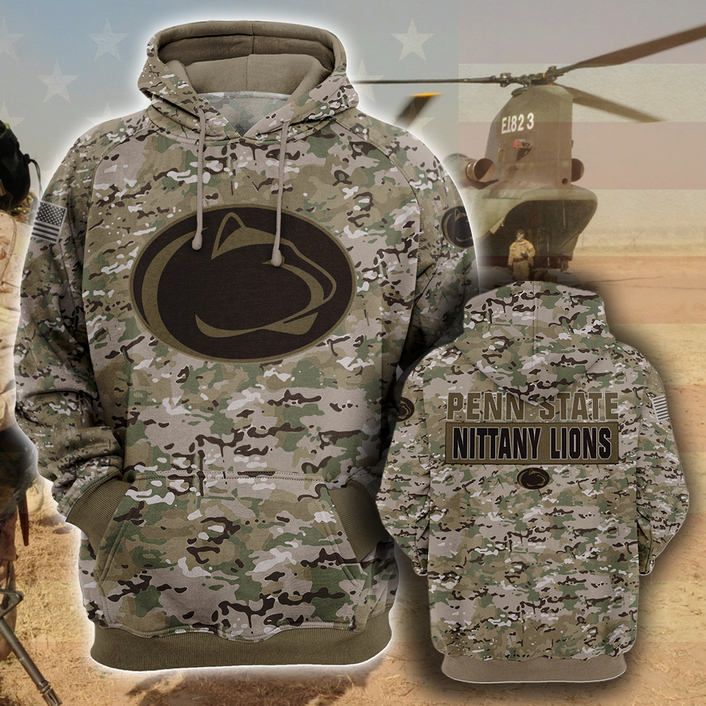Penn State Nittany Lions 3D Hoodie Camo Style Gift For Fans