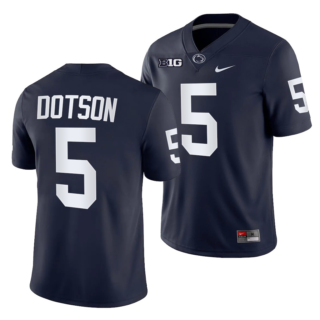 Penn State Nittany Lions Jahan Dotson 5 Navy 2021-22 College Game Jersey Men