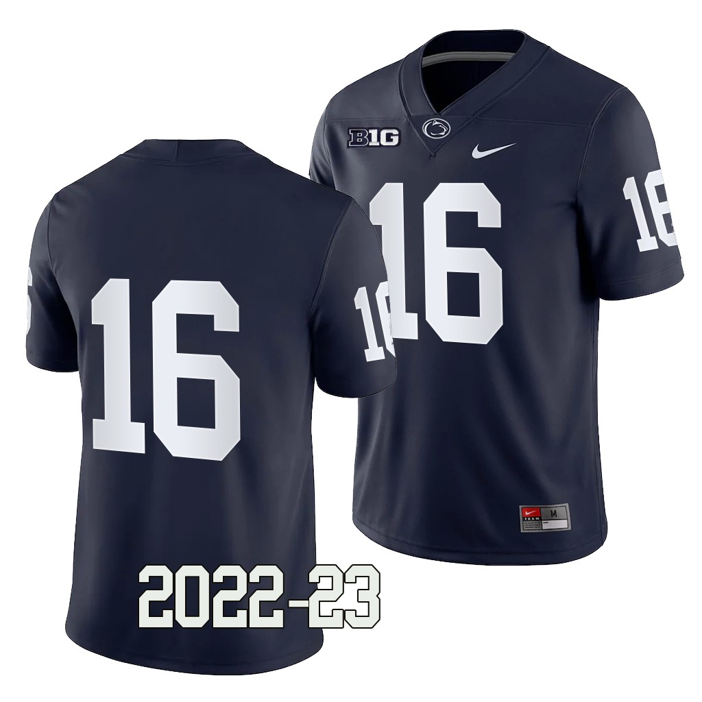 Penn State Nittany Lions Khalil Dinkins Jersey 2022-23 College Navy #16 Game Men's Shirt