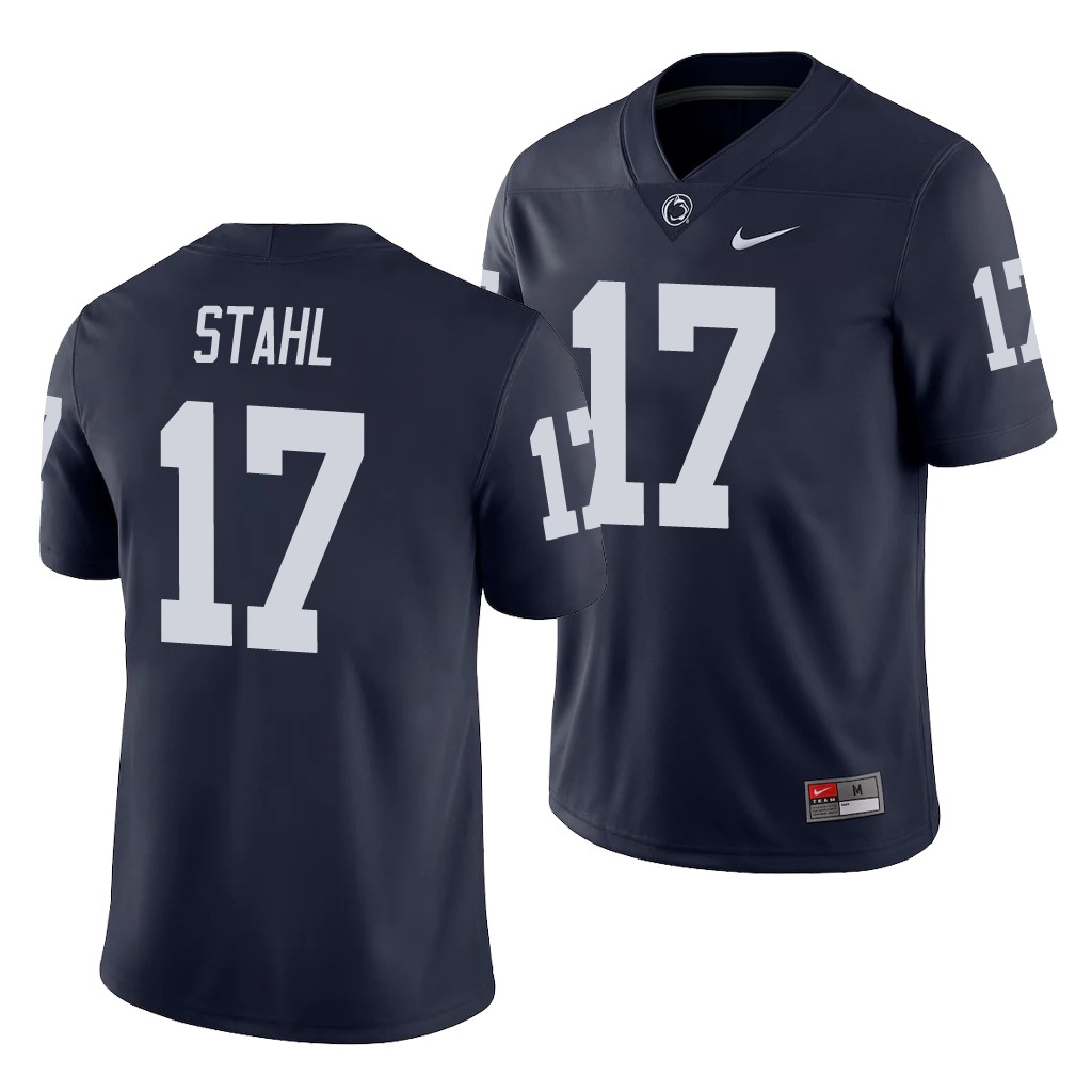 Penn State Nittany Lions Mason Stahl Navy College Men's Game Jersey