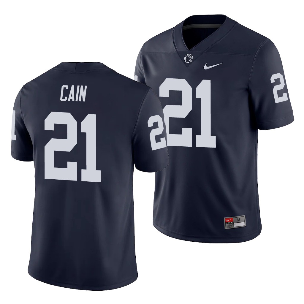 Penn State Nittany Lions Noah Cain Navy College Men's Game Jersey