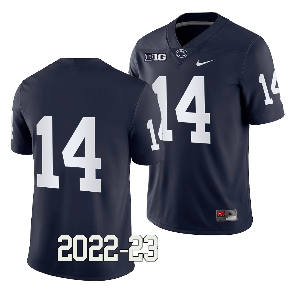 Penn State Nittany Lions Sean Clifford Jersey 2022-23 College Navy #14 Game Men's Shirt
