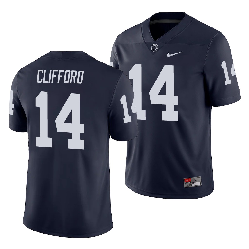 Penn State Nittany Lions Sean Clifford Navy College Men's Game Jersey