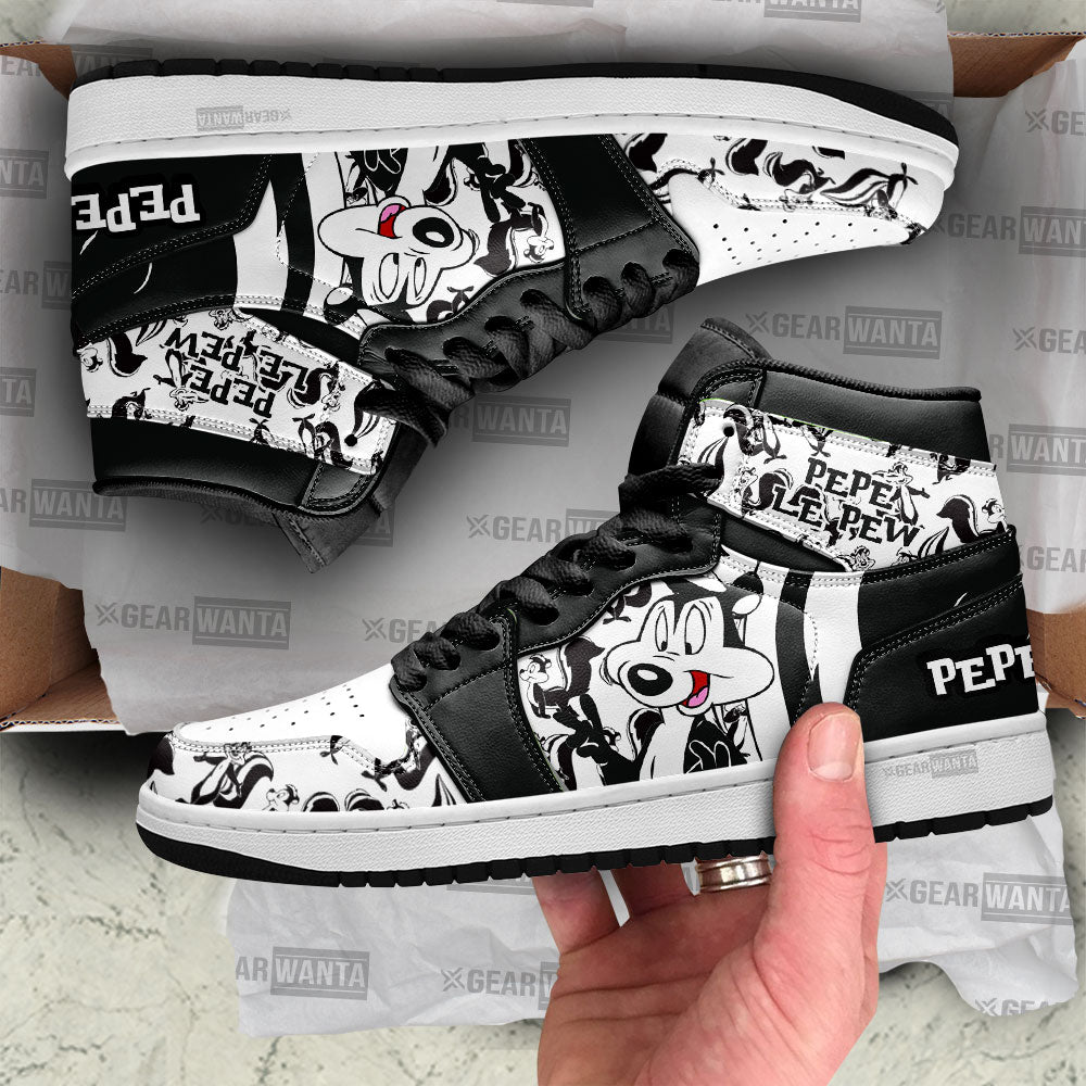 Pep�� Le Pew J1 Shoes For Cartoon Fans Sneakers, Air Jordan Hightop