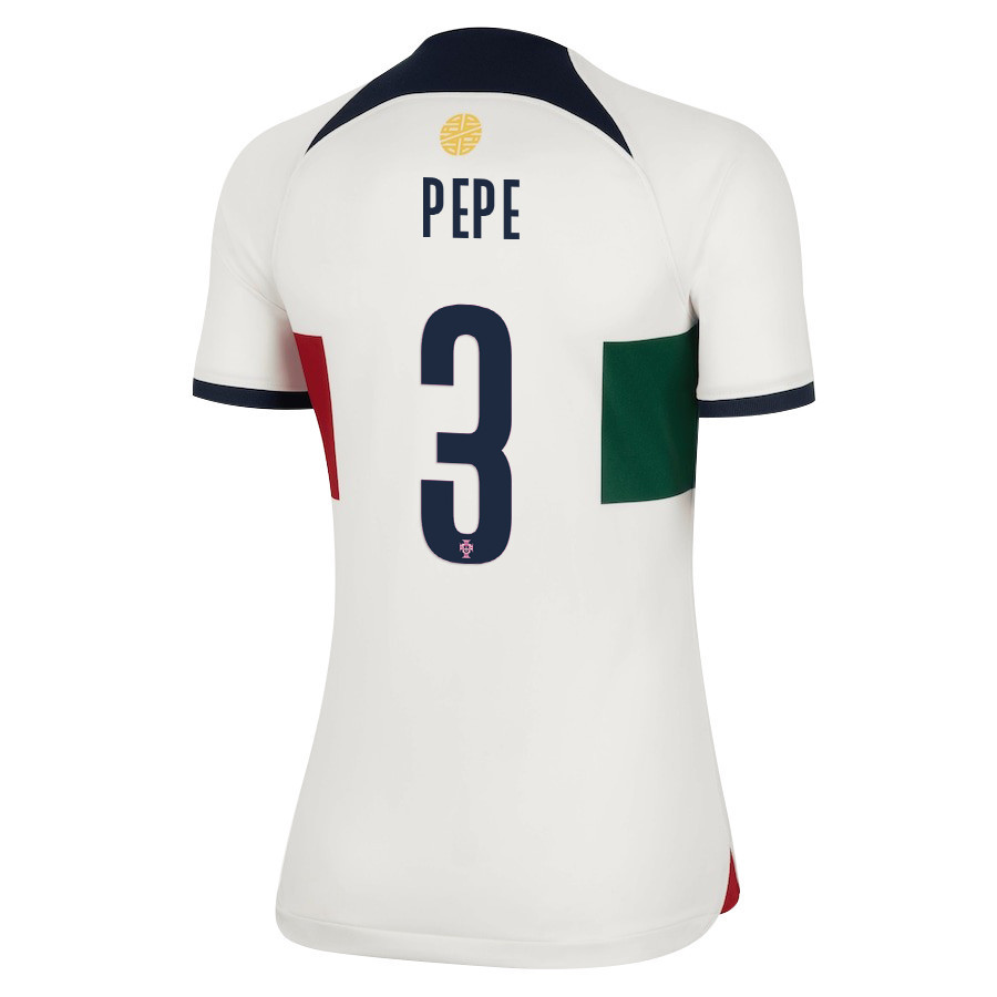 Pepe 3 Portugal National Team 2022-23 Qatar World Cup Women Soccer Jersey – Away