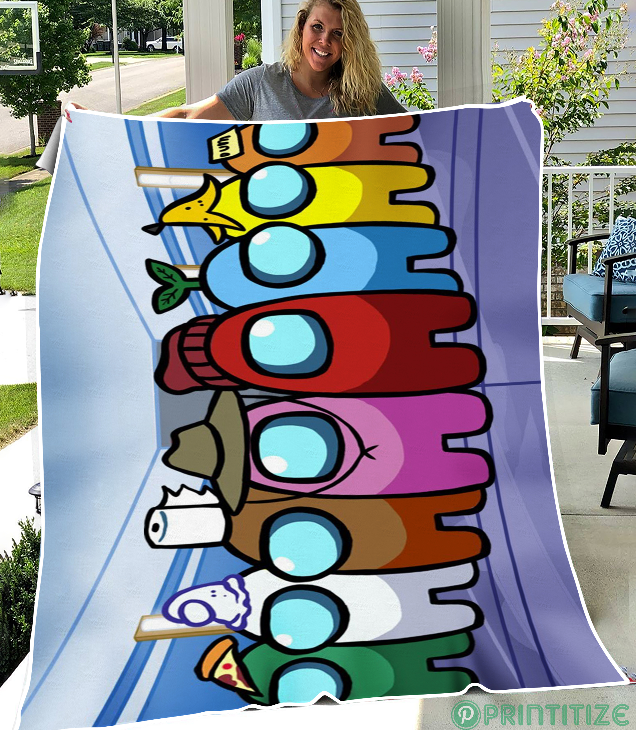 Peppa Among Us Fleece Blanket