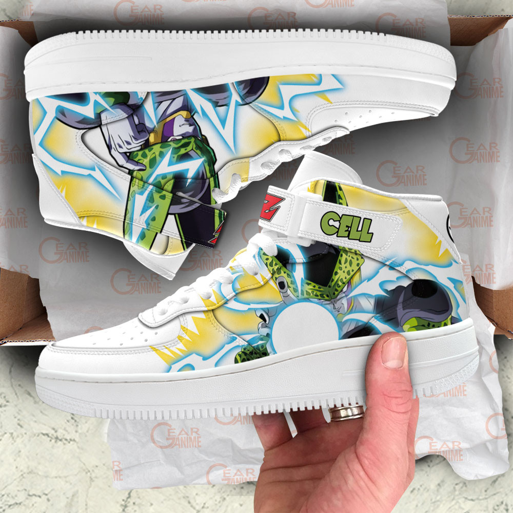 Perfect Cell Sneakers Air Mid Custom Dragon Ball Anime Shoes