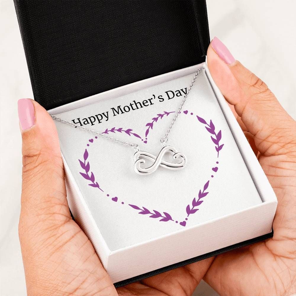 Perfect Mother’s Day Gift For Mom Infinity Heart Necklace