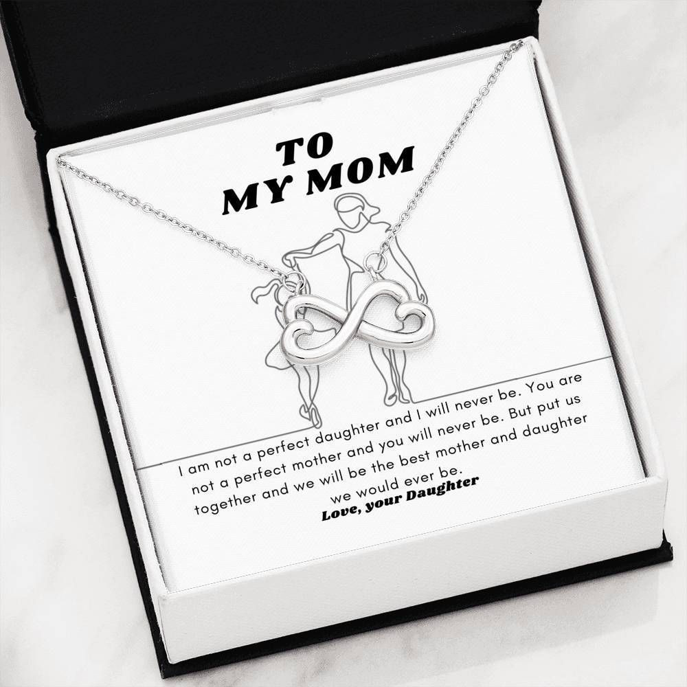 Perfect Together Forever Infinity Heart Necklace For Mom