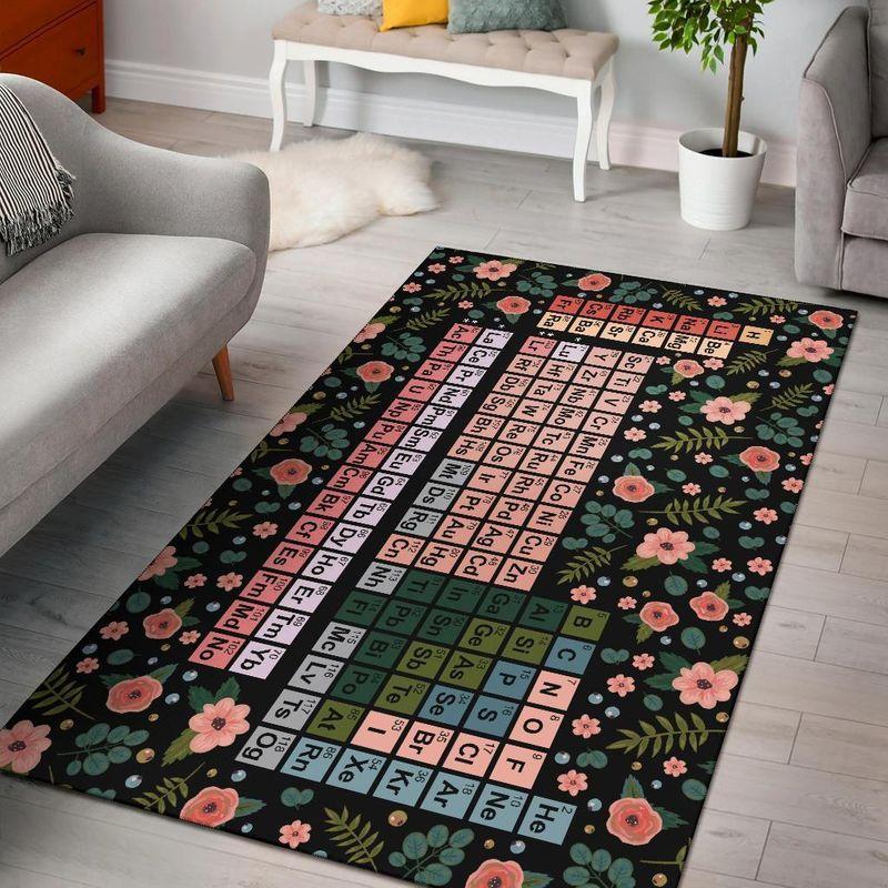 Periodic Table Area Rectangle Rug