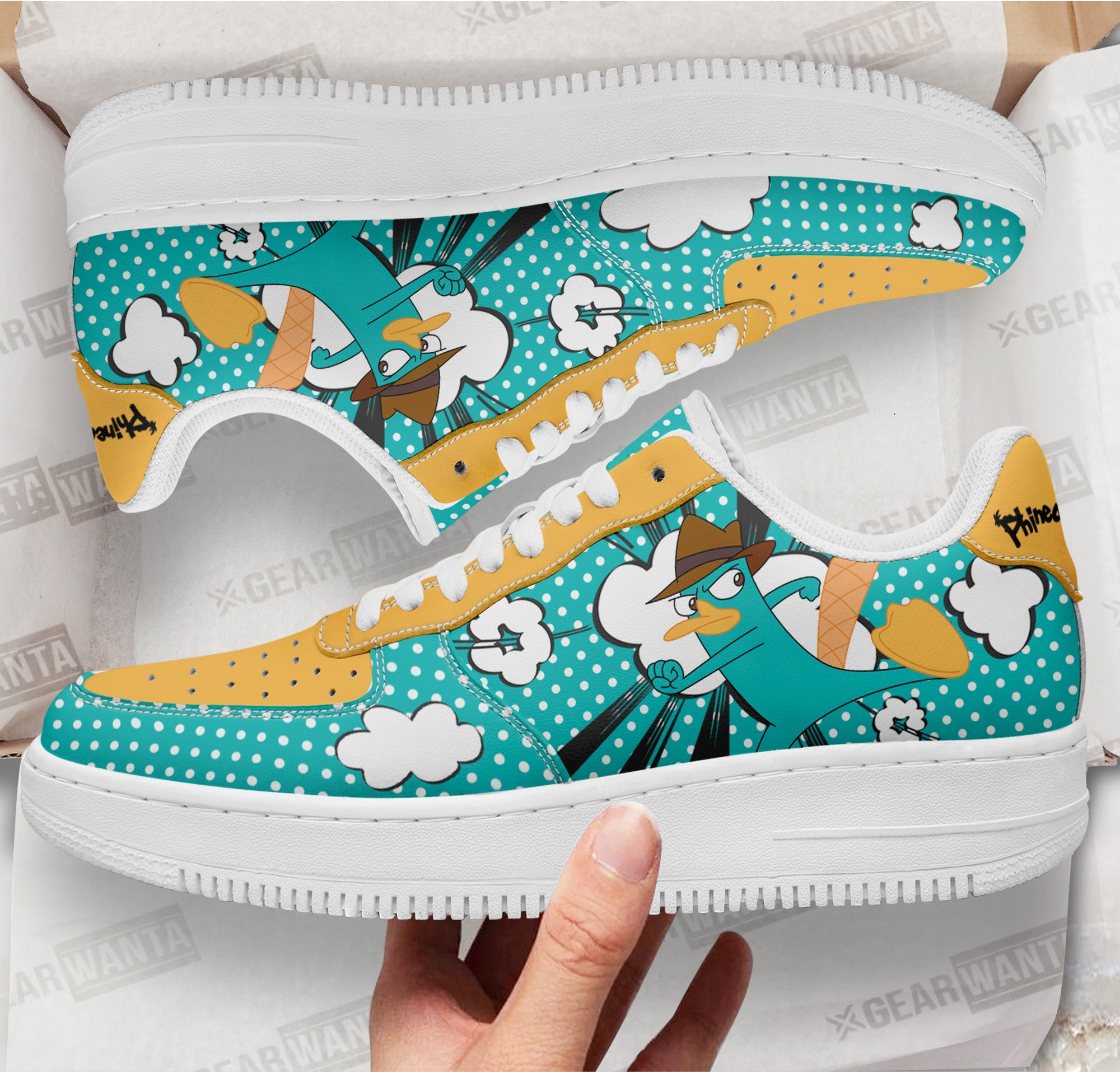 Perry Air Sneakers Custom Phineas and Ferb Shoes