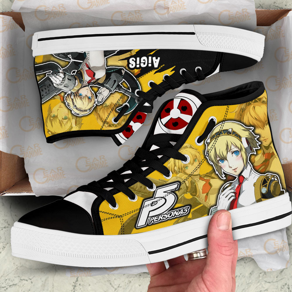 Persona Aigis Anime Custom High Top Shoes