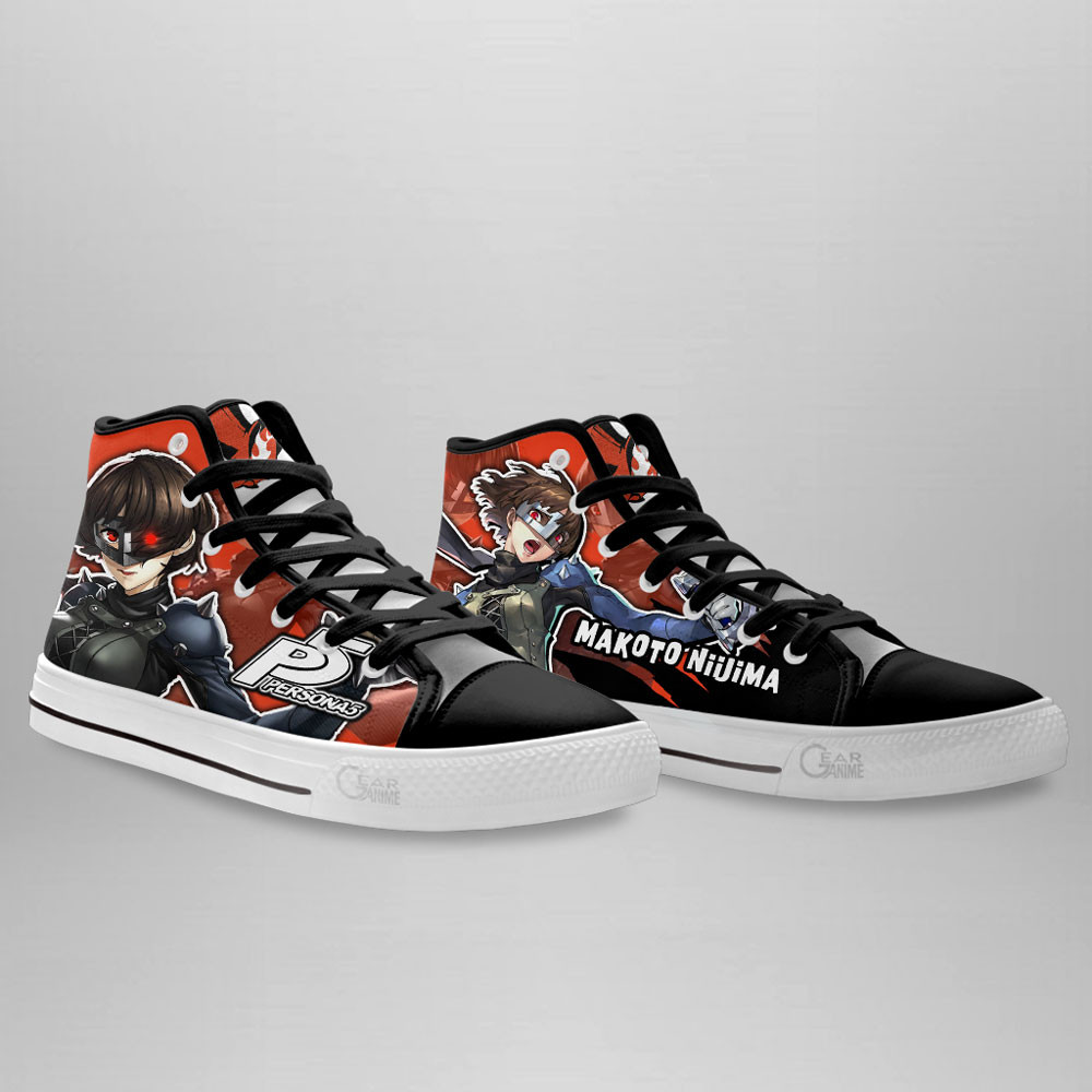 Persona Makoto Niijima Anime Custom High Top Shoes